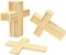 12 Pack Unfinished Wood Crosses Natural Solid Wooden Cross for Crafts (9 x 6.3 x 0.47Inches)